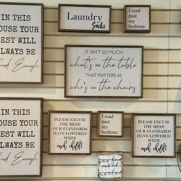 Photo of Sign Decor Display