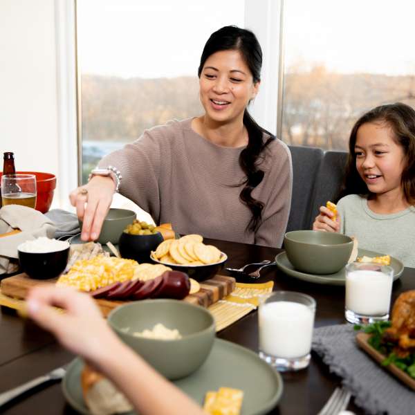 Photo of Family Enjoying Cheese